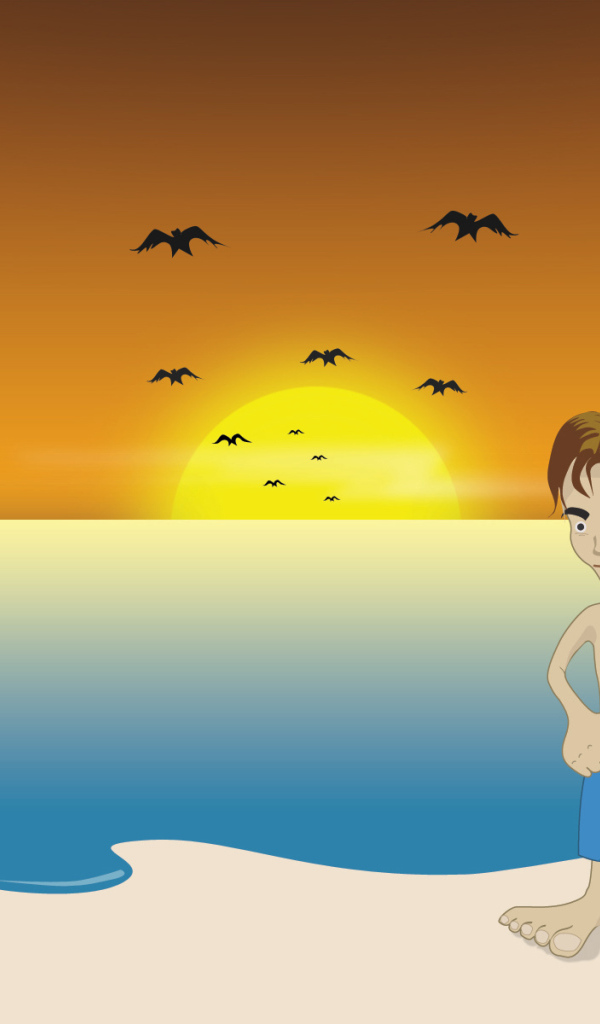 Серфер на пляже