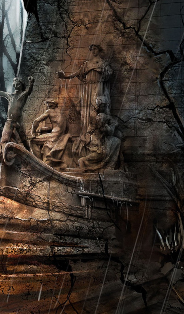 В темном саду