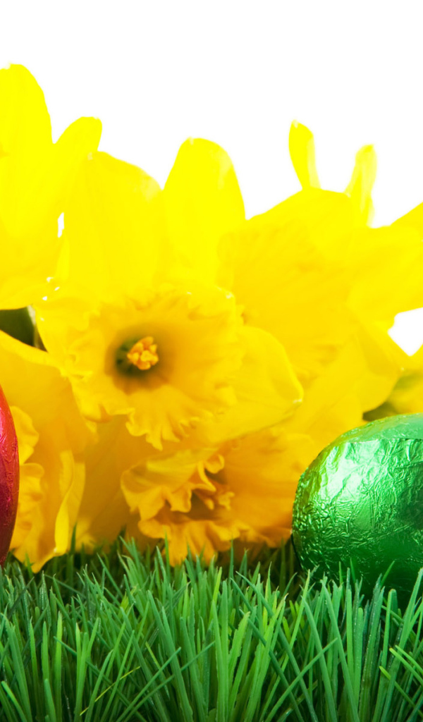 Пасхальные яйца на траве