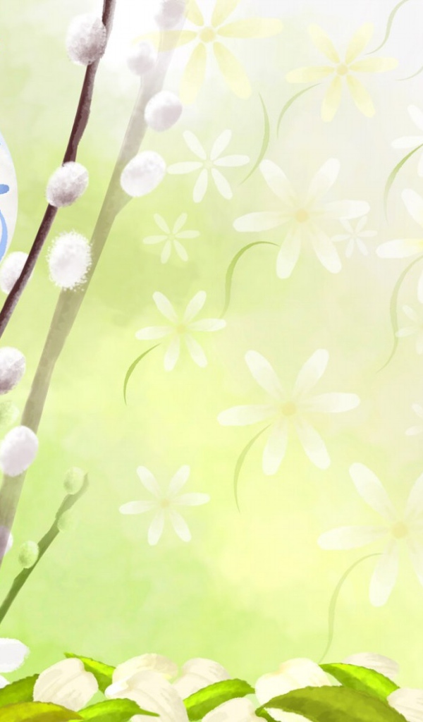 Верба и крашеные яйца