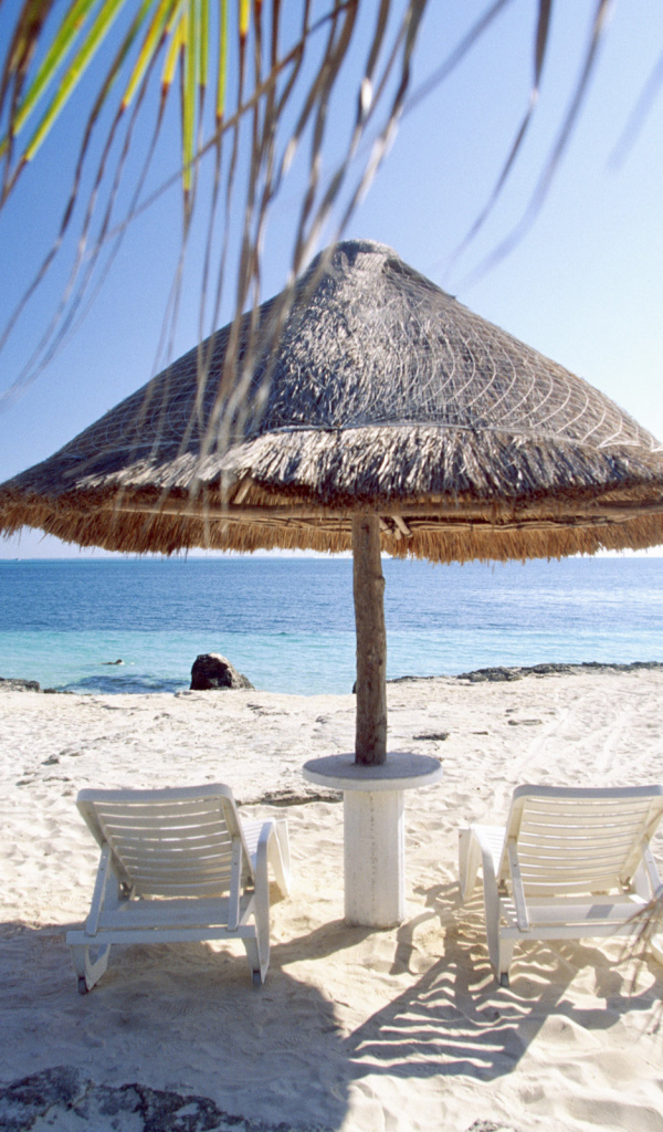 На белом песке