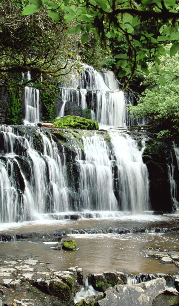 Водопады Parakaunui Новая Зеландия