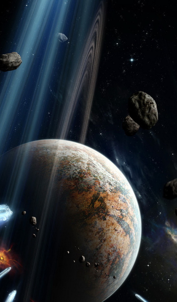 Астероиды и планета