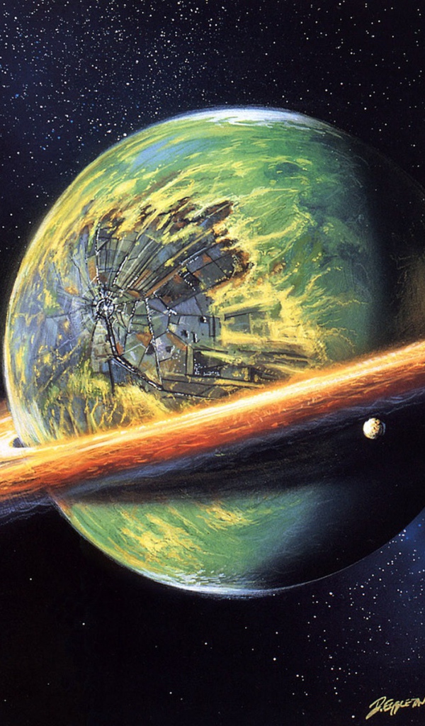 Холодная планета Рисунок ретро