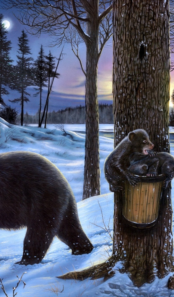 Мишки в лесу