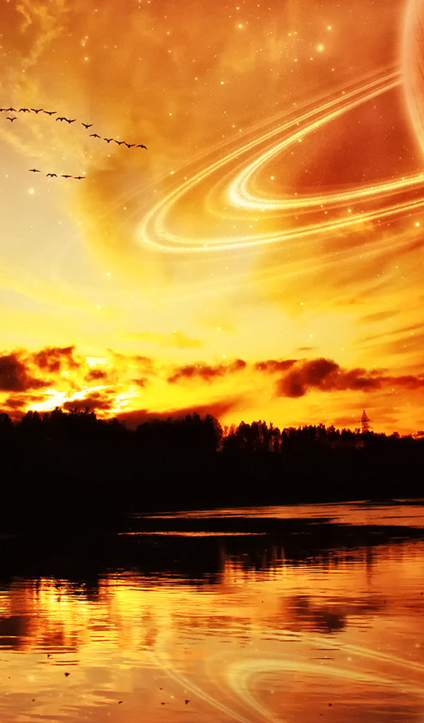 Невероятное небо над рекой