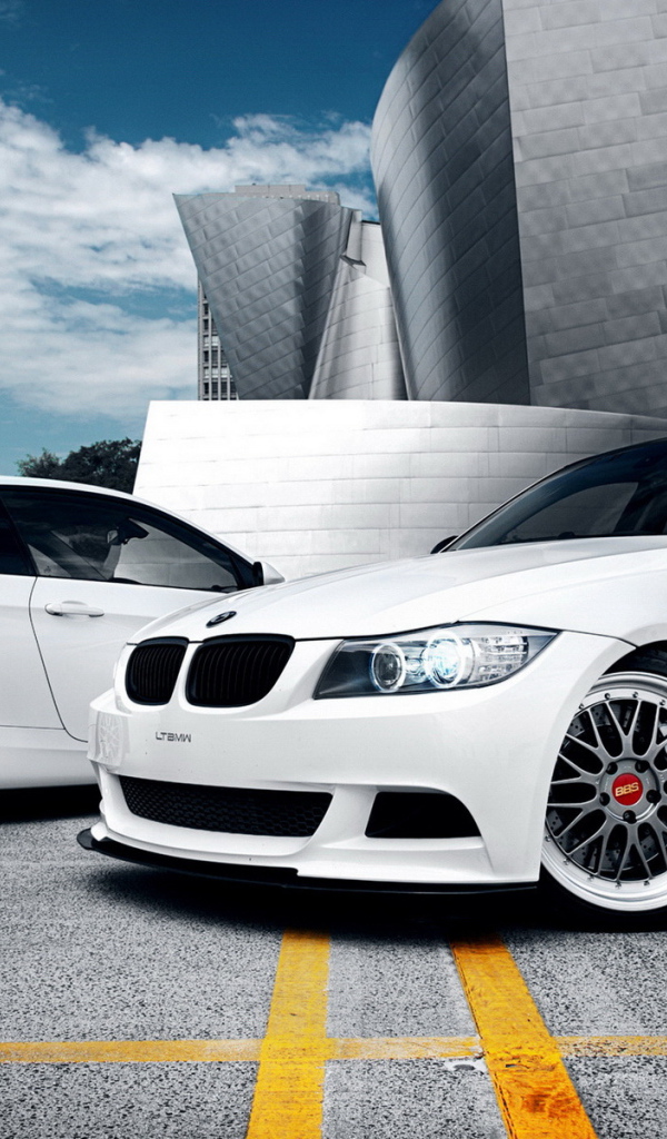 white BMW