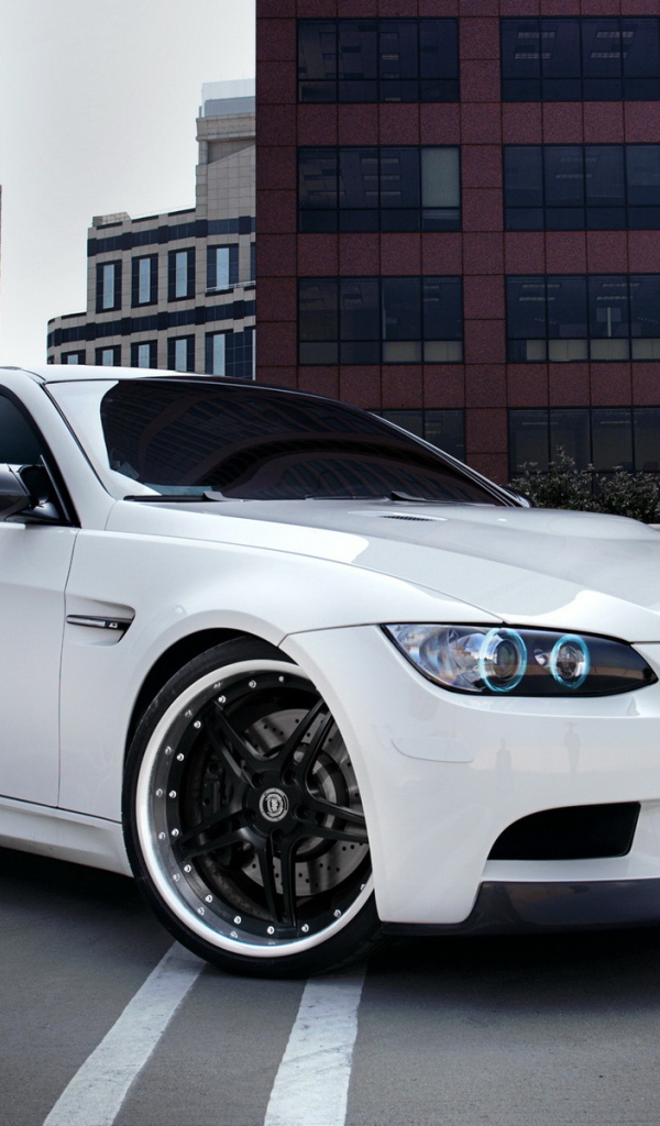 white BMW Coupe