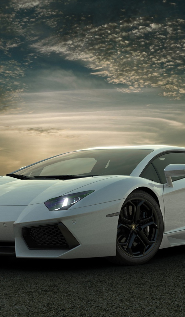 фото белая Ламборгини