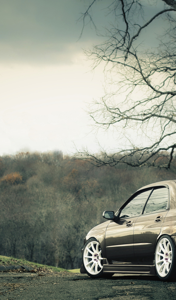 Subaru, серый металлик