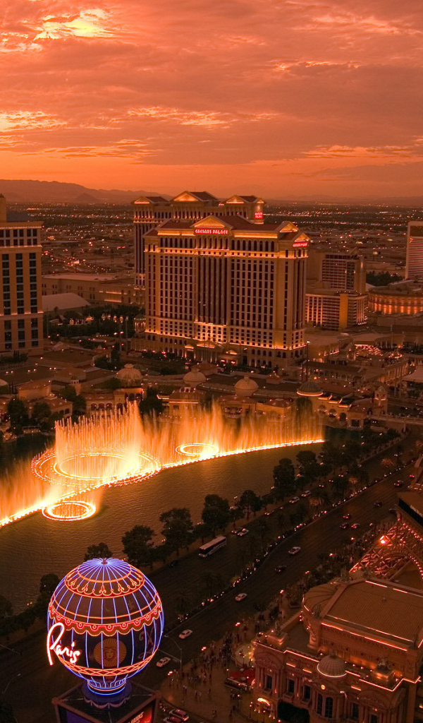 Las Vegas in the evening