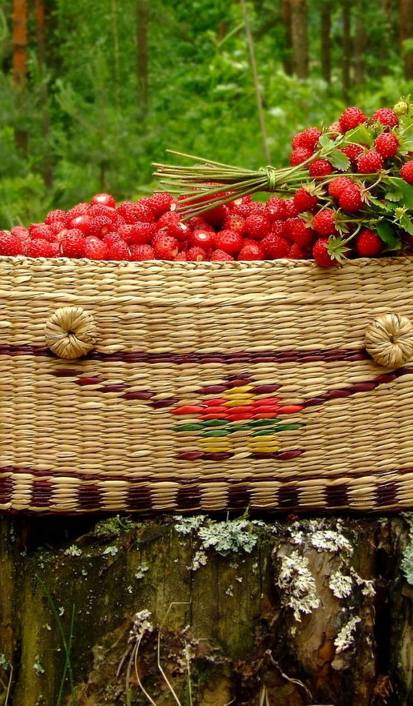 Земляника в корзине