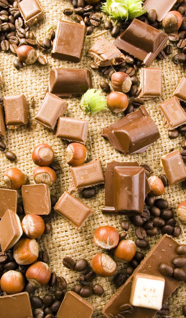 Шоколад орехи кофе