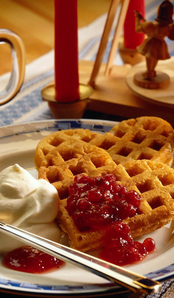 Вафли с вареньем