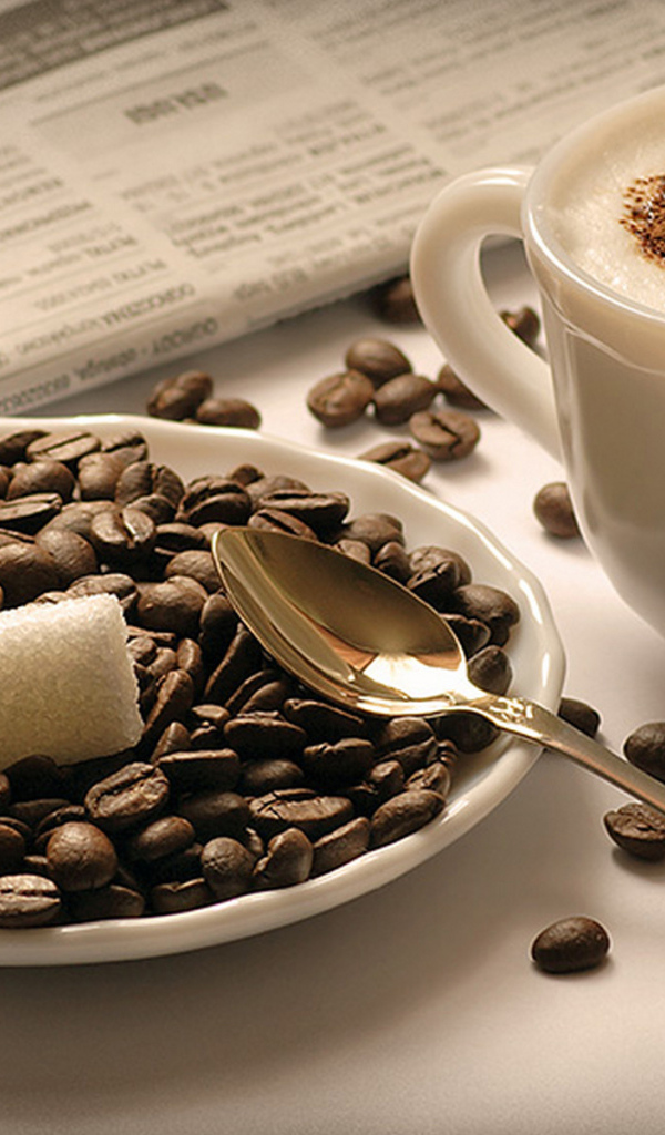 Кофе, зерна, рафинад