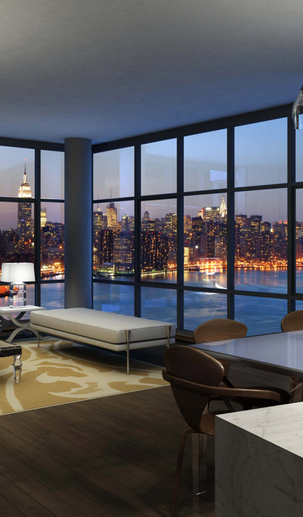 Дизайн комнаты в большом городе