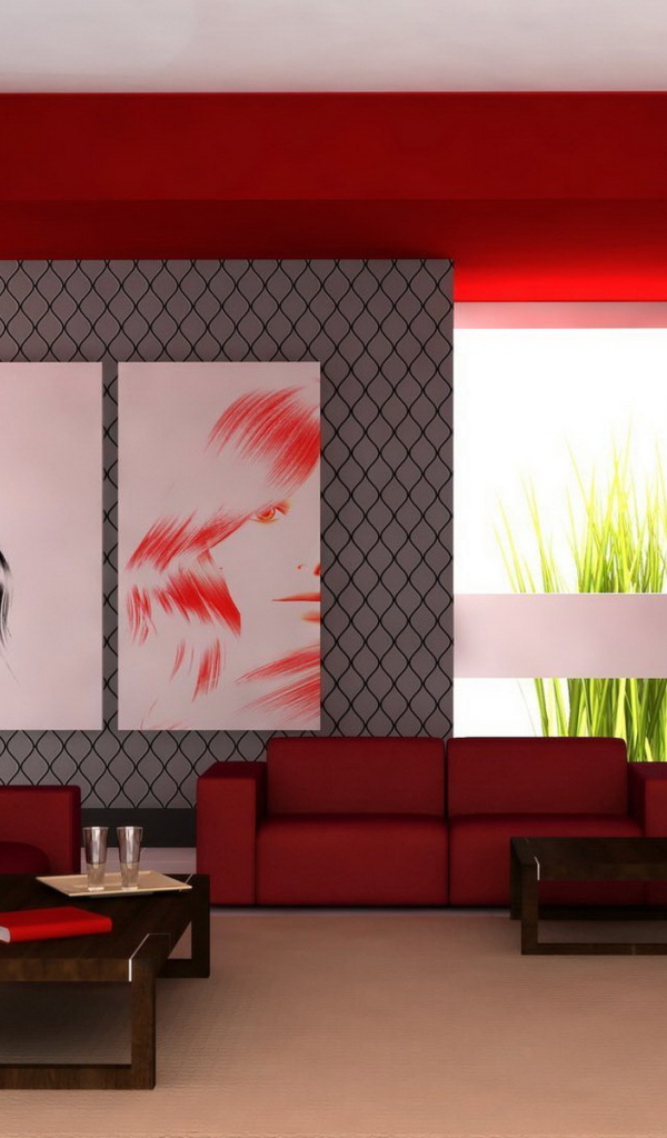 Прямоугольный стиль комнаты