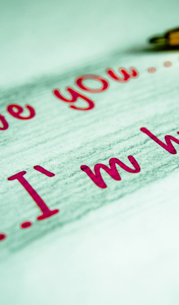 надпись I love you