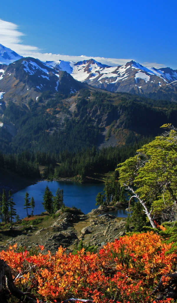 Горы и озеро