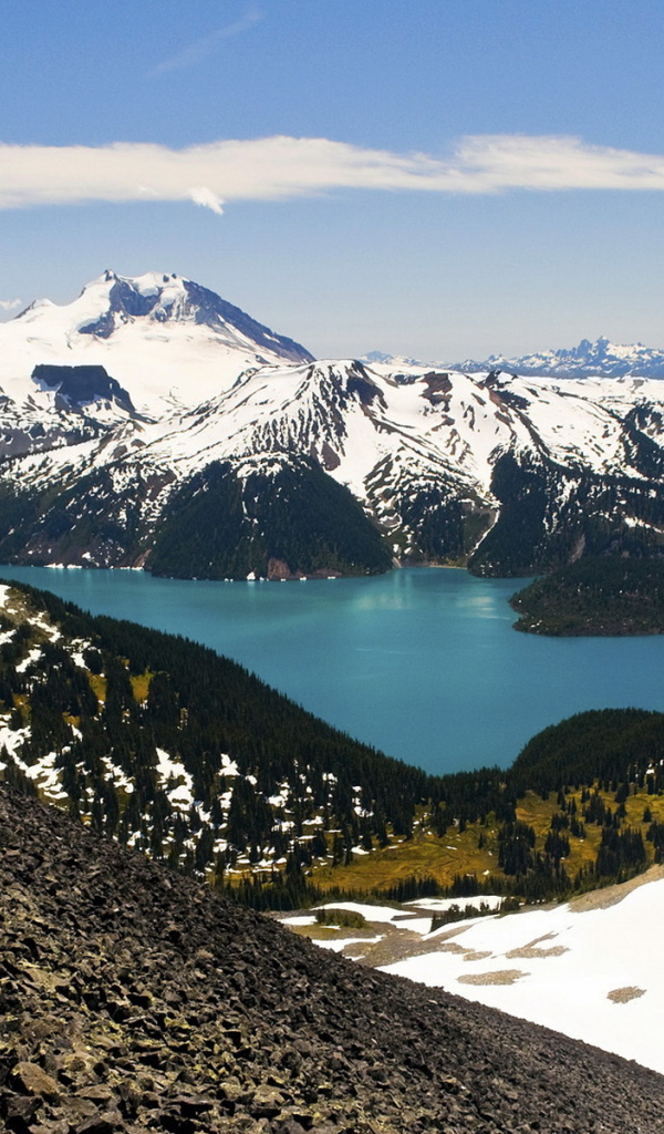 Горы и озеро