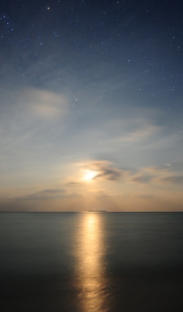 Закат на звездном небе