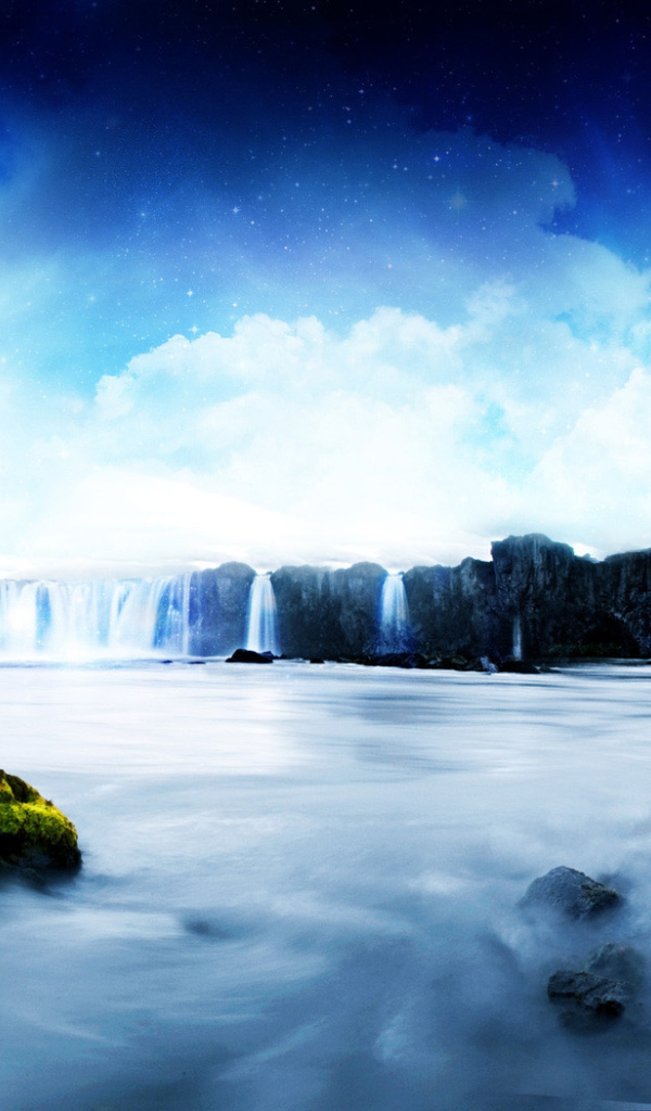 Красивый водопад