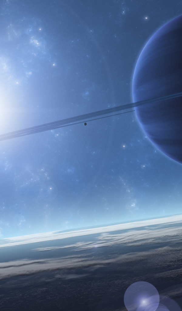 Планета в свете солнца