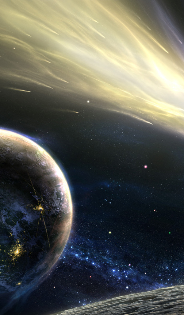 Комета и звезды