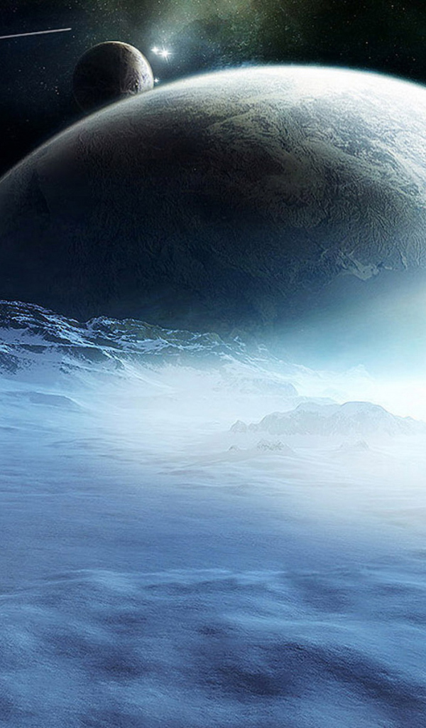 Ледяная поверхность планеты