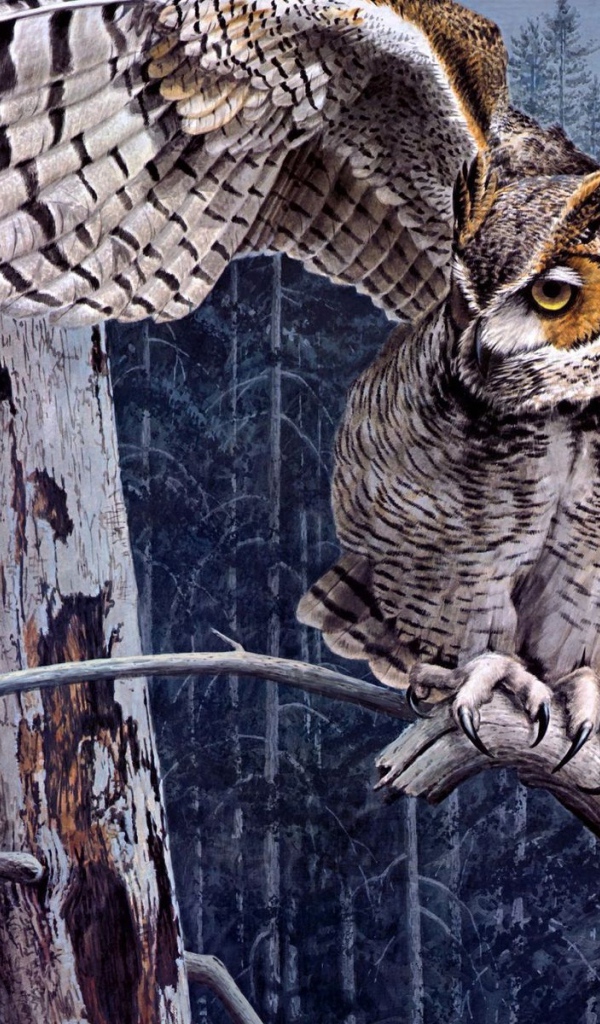 Нарисованный филин