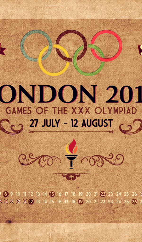 Лондон 2012 Винтажный календарь