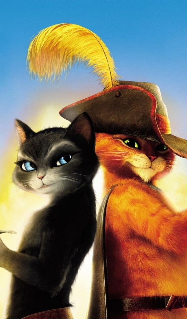 Кот в сапогах и кошка