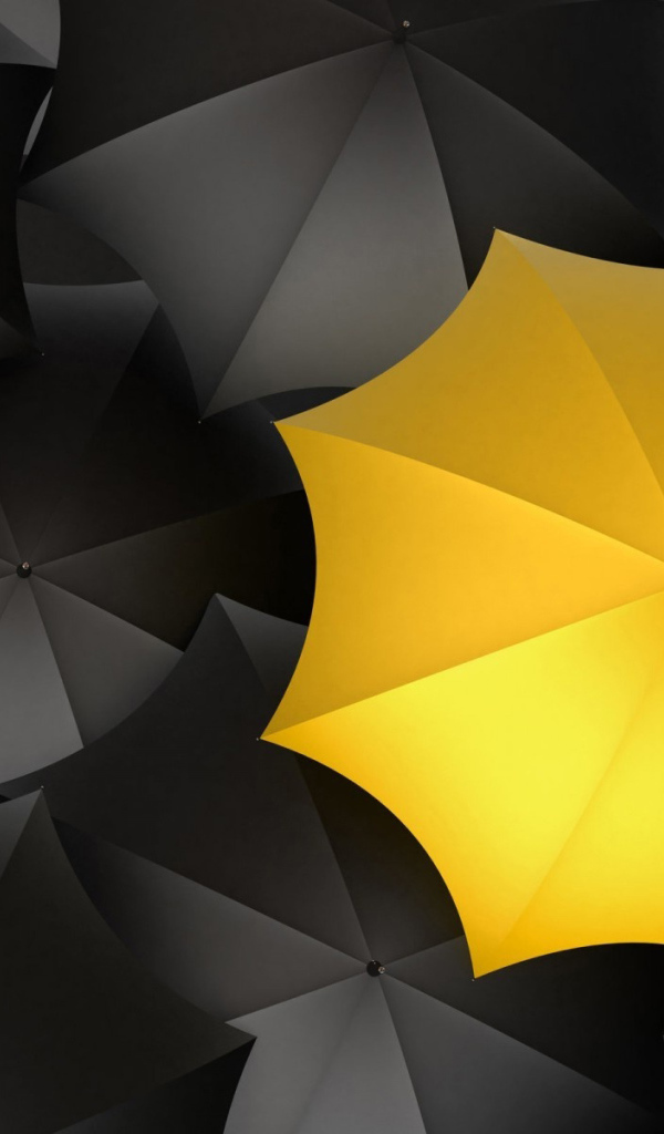 Желтый зонтик