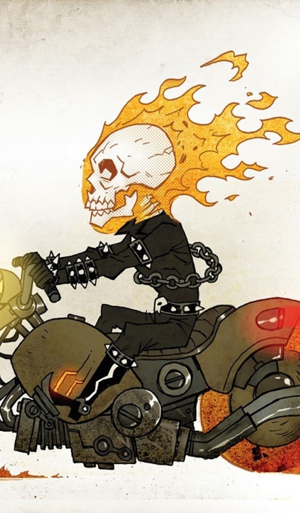 Горящий мотоцикл