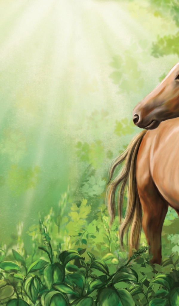 Рисованная лошадь