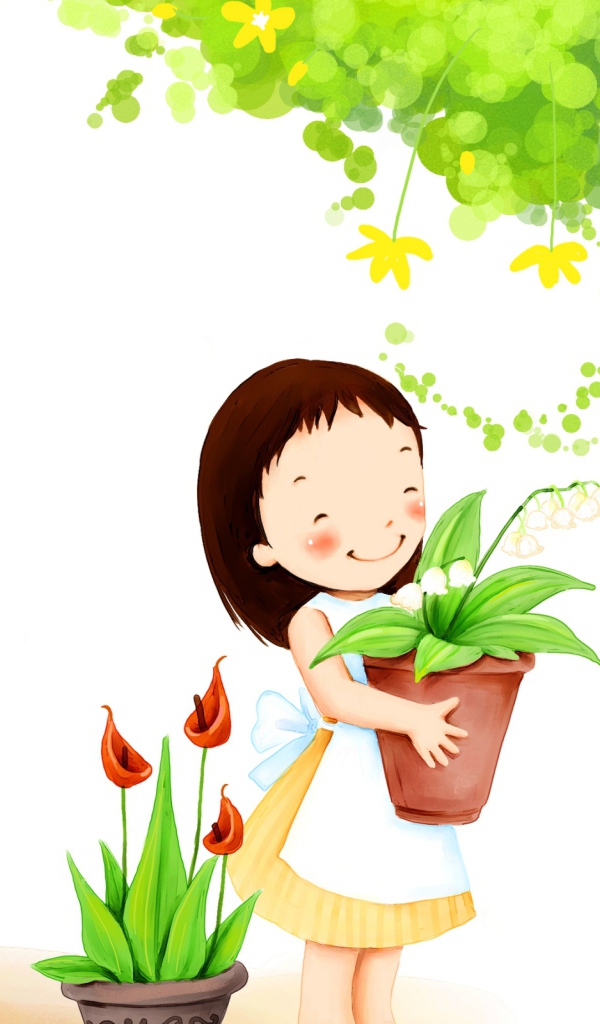 Девочка с цветами