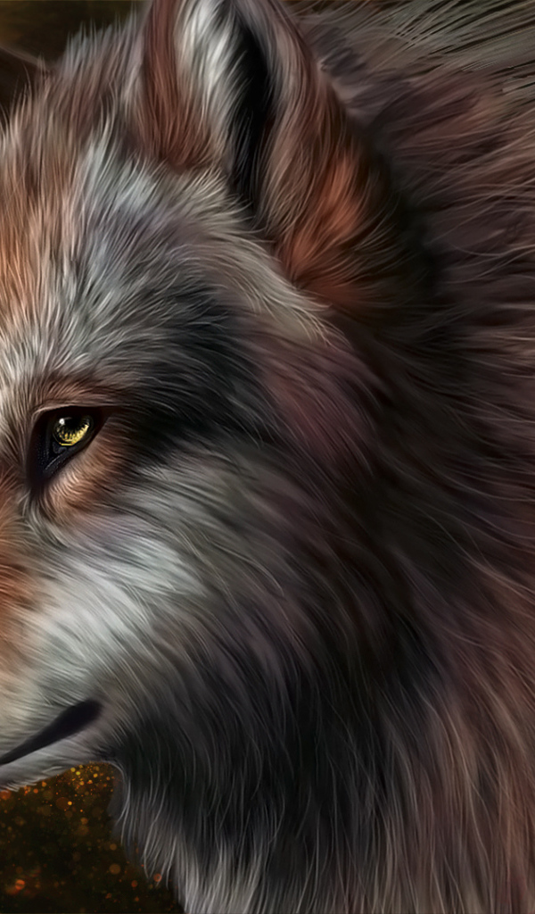 Рисованный волк