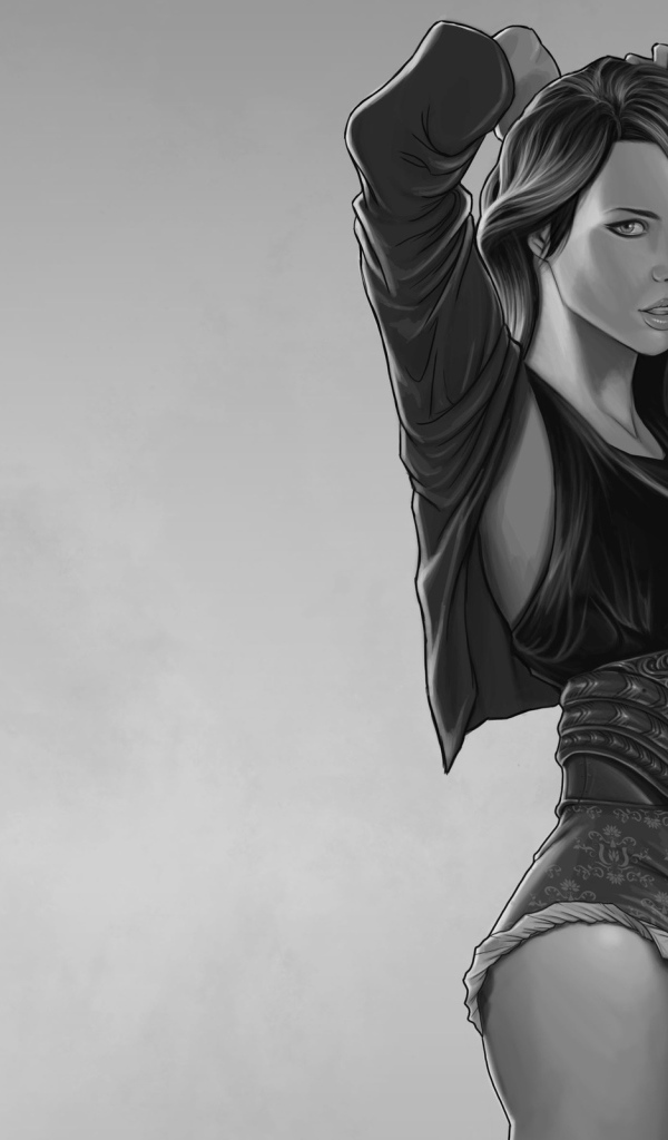 Черно белая красотка