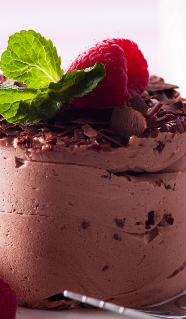 Пирожное с малиной