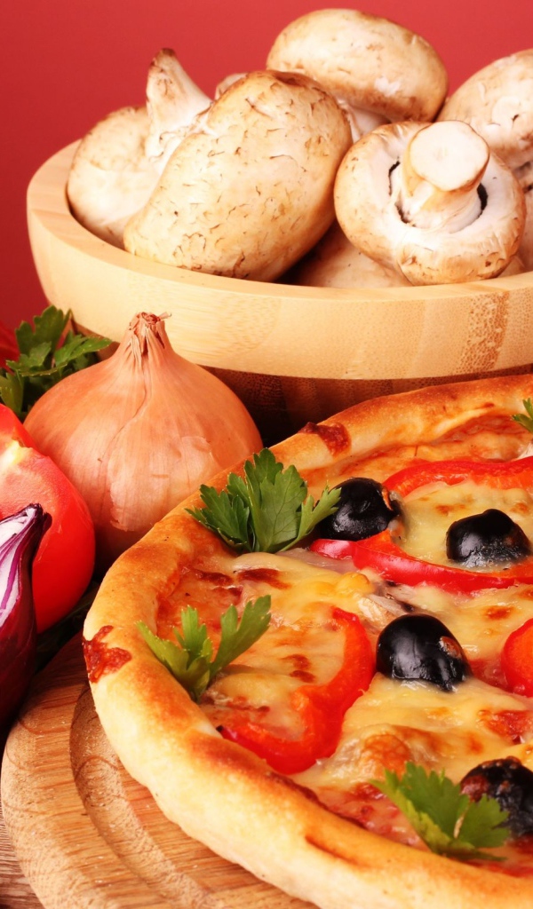 Пицца с шампиньонами