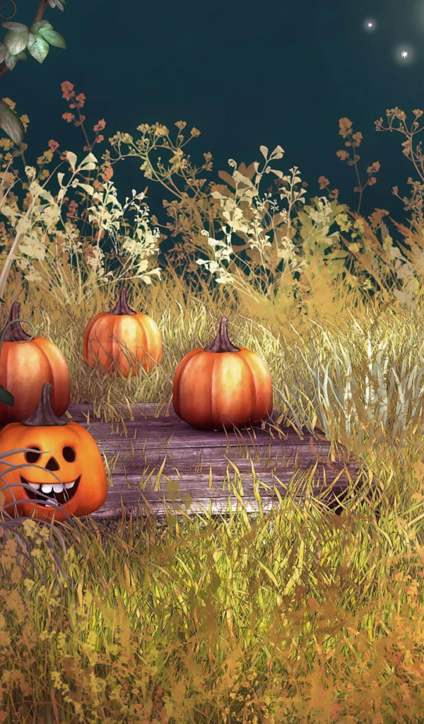 Тыквы в лесу