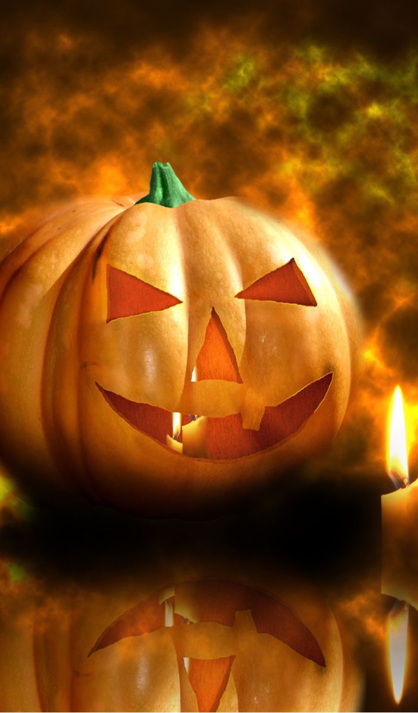 Тыква и свечи