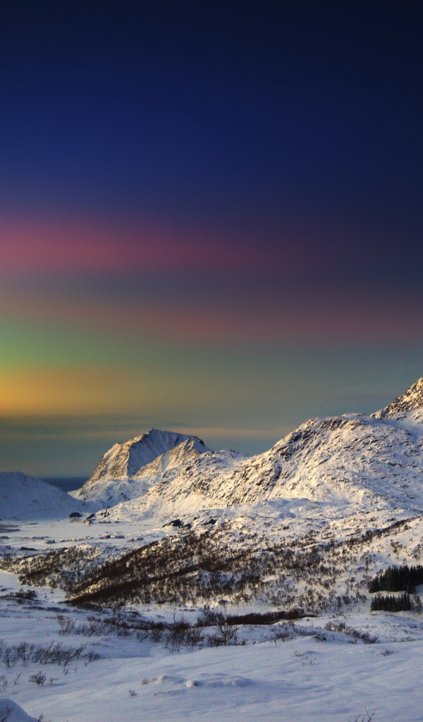 Зимнее утро в горах