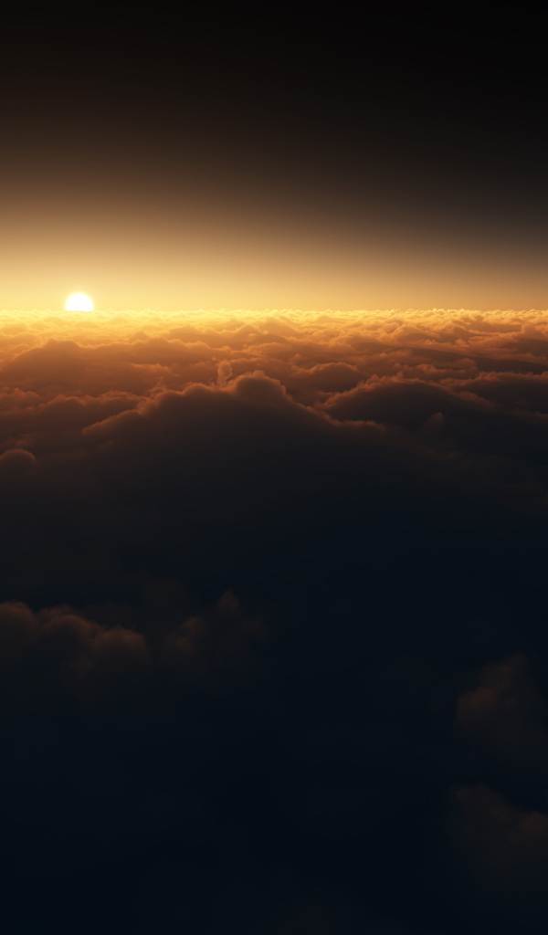 Закат над облаками