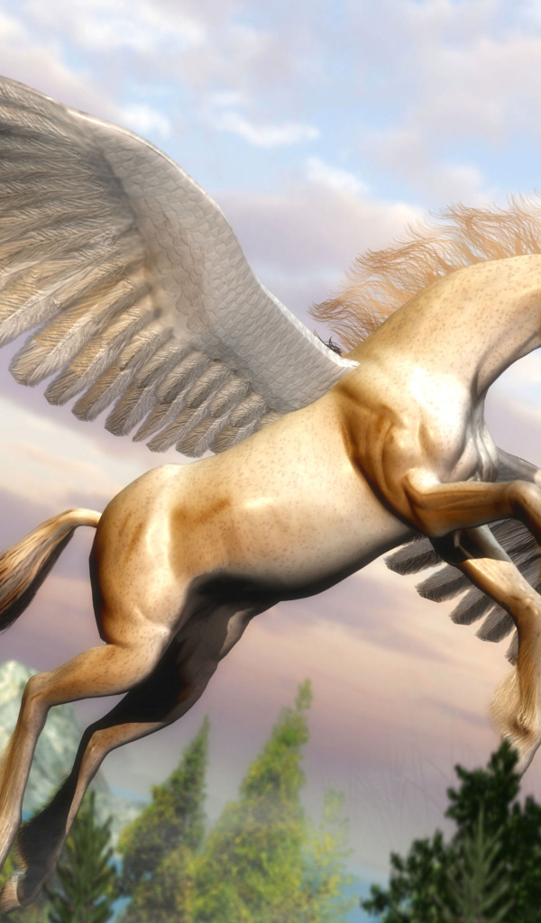 Лошадь с рогом и крыльями