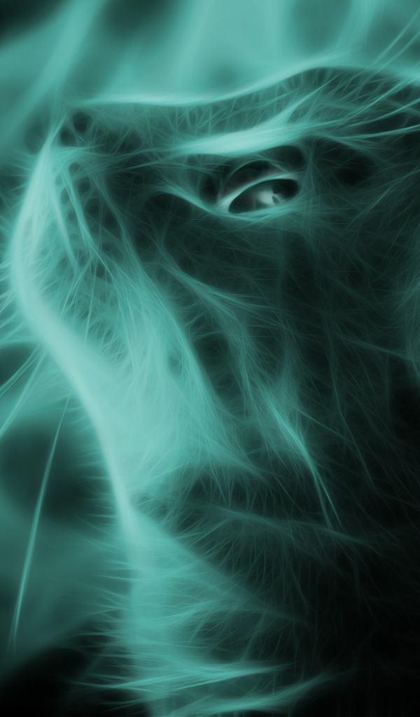 Кошка в зеленом тоне