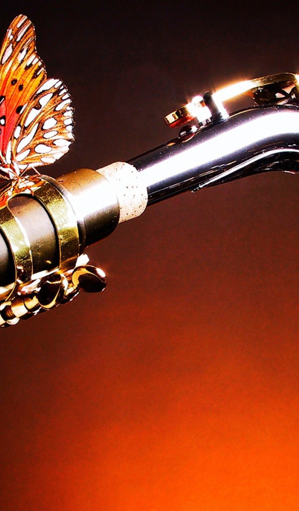 Бабочка на саксофоне