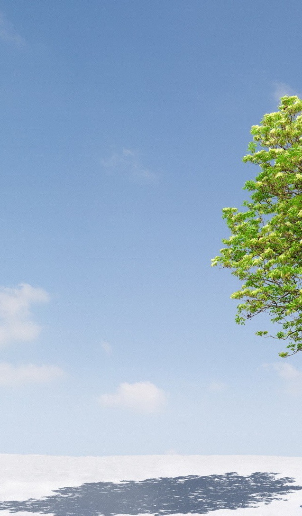 Зеленое дерево чудо для пингвинов