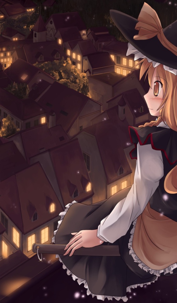 Девочка сидит на крыше