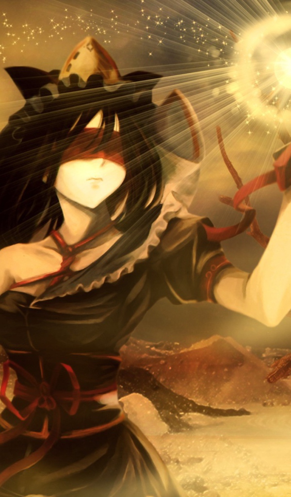 Девушка с огненным шаром